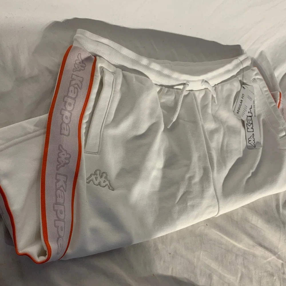 Kappa Logo Tape Asved 2 Logo Shorts Grey White Orange Mens 3XL